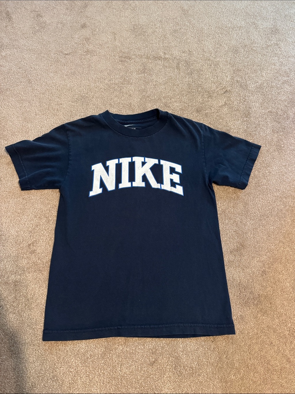 Nike Black Short Sleeve Tee with White Arch Logo